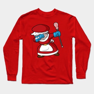 Lacrosse LAX Mrs Claus Christmas Long Sleeve T-Shirt